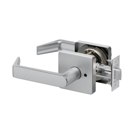 Schlage Grade 2 Bath/Bedroom Privacy Tubular Lock, Non-Keyed, Rhodes Lever, D Rose, Satin Chrome Finish PT40 RHOD 626