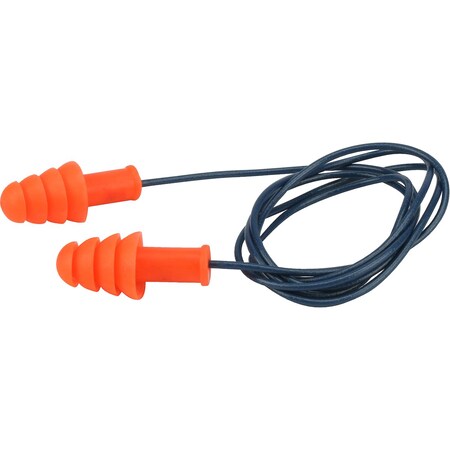 Pip Metal Detectable Reusable TPR Corded Ear Plugs, NRR 27, 100PK 267-HPR400D