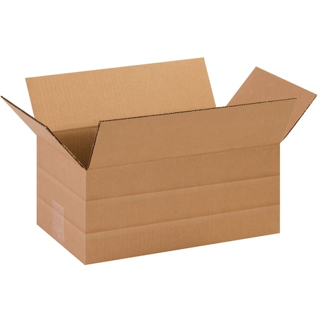Partners Brand Multi-Depth Corrugated Boxes, 14" x 8" x 6", Kraft, 25/Bundle MD1486