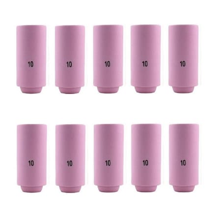 Star Tech Weld TIG Ceramic Cup #10, 5/8in Alumina Nozzle Fit Tig 17, 18, 26, 10PK 10N45