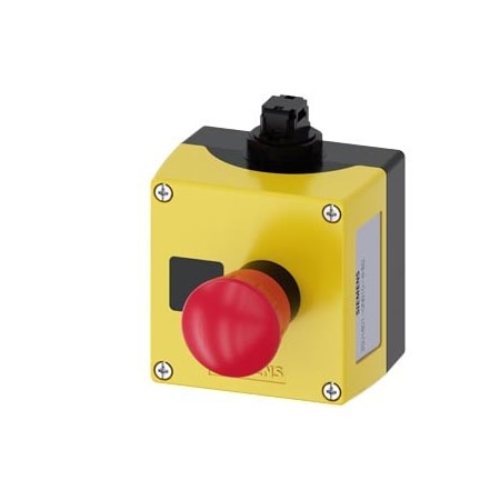 Siemens Asi Enc Plastic, Emerg Stop Twist-Release 3SU1801-0NB10-4HB2
