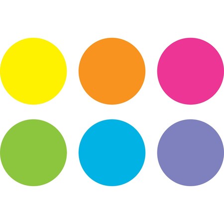 Teacher Created Resources Spot On Dry-Erase Desktop Writing Spots Bright Circles - 7", 6PK TCR77551
