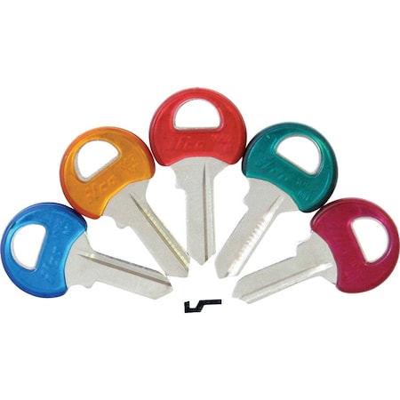 Kaba Ilco Master Assorted Colors Coated Padlock Key M1PC / M1-PC ASST, 5PK AK00004490