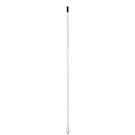 Plugit 3 ft. 0.37 x 24 in. Thread Fiberglass CB Antenna Whip, White PL981601