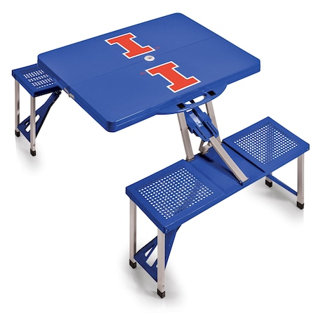 Picnic Time Family Of Brands Illinois Fighting Illini - Picnic Table Portable Folding Table 811-00-139-214-0