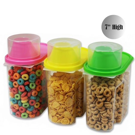 Basicwise Small BPA-Free Food Storage Containers with Lid -  in Green, Pink, and Yellow, PK3 QI003216.3S