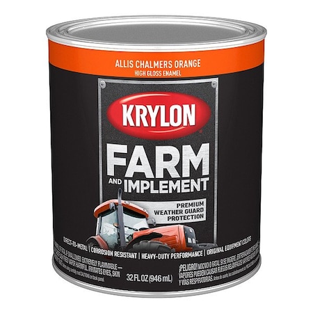 Krylon Acrylic Coating, High Gloss, Allis Chalmers Orange K02030008