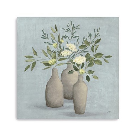 Homeroots Pretty Bohemian Flowers In Ceramic Vases Unframed Print Wall Art 399071