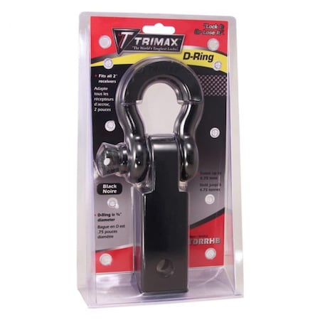 Trimax Black D-ring Receiver Hitch WYETDRRHB