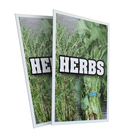 Signmission Herbs, Plastic Signs Only 24 Inch x 36 Inch, Corrugated Plastic, 2PK CSB-2436-2PACK-Herbs