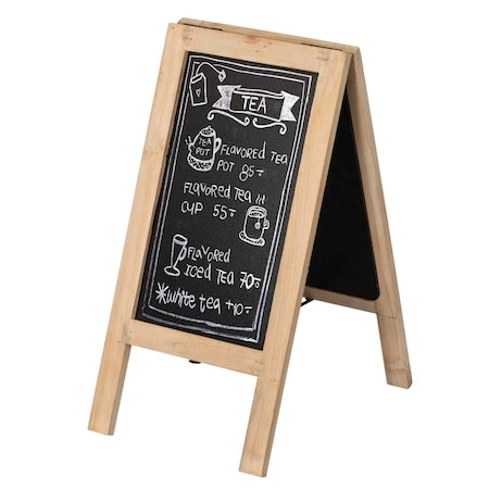 Vintiquewise 15-inch Wooden A-Frame Double-Sided Chalkboard and Menu Board Easel, Medium QI004935.M