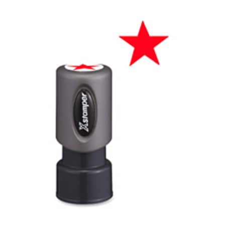 Shachihata Specialty Stamp PreInked Star Shape .63 in. Red Ink XST11309