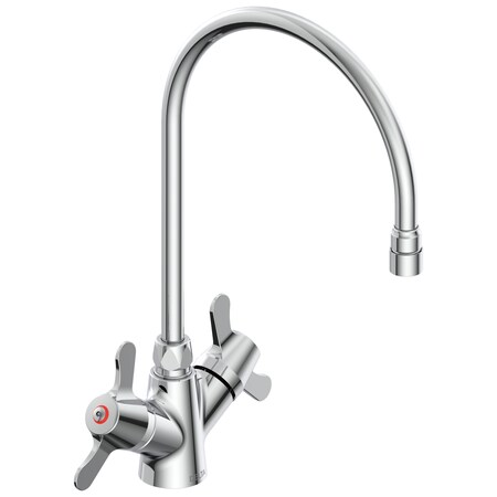 Delta Commercial 25C3 Two Handle Single Shank Mixing Faucet In Chrome 25C3947-R7
