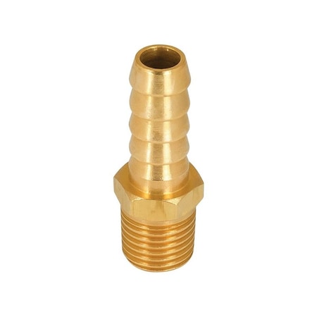 A E S Industries Hose Barb Fitting, 3/8 x 1/4 in, Hose Barb x MNPT, Brass 7312