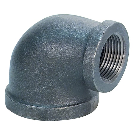 Usa Industrials Pipe Fittings, Black-Coated Malleable Iron, Class 150, Reducing Elbow, 2-1/2in x 1-1/2in NPT Female ZUSA-PF-20318