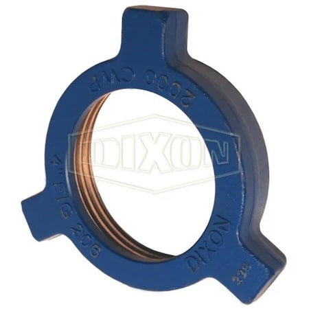 Dixon FIG 206 1 pc Wing Hammer Union Nut, Female ACME Thread, 4 in Thread, 1-27/32 in H, Forged Steel HU206400N