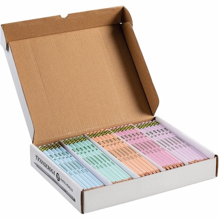 Ticonderoga Wood Pencils, Graphite Lead, Assorted Wood Barrel, 6PK X13750
