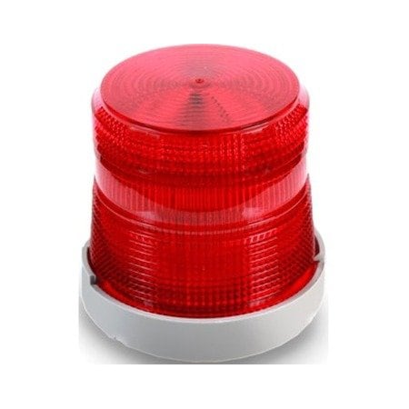 Edwards Signaling Warning Light, Amber, (6) LED, 24V DC, 65 FPM, 4 9/32 in Dia., Panel/Conduit 48XBRMA24D