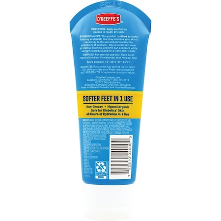 Okeeffes Healthy Feet 3 Oz. Tube Intense Renewal Foot Cream K0400002