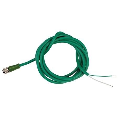 Omega T/C Extension Cable Assy, Molded, Type K, M8 Straight Female to Stripped Leads, 5 m Cable, Silicone M8C-SIL-K-S-F-5