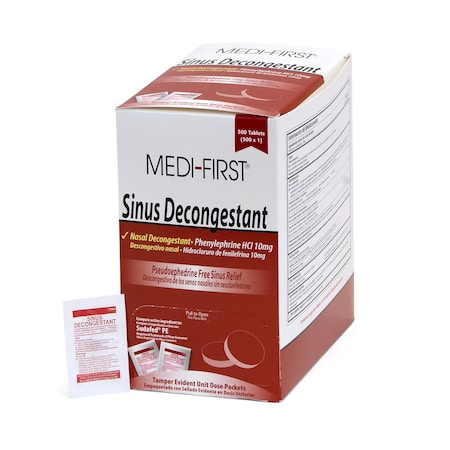 Medique Sinus Decongestant, Tablet, PK500 80913