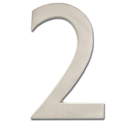 Perfectpatio Solid Cast Brass 5 in. Satin Nickel Floating House Number 0 PE37628