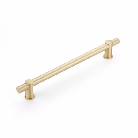 Schaub 12in Center to Center Fonce Appliance Pull Satin Brass Finish 422-SB