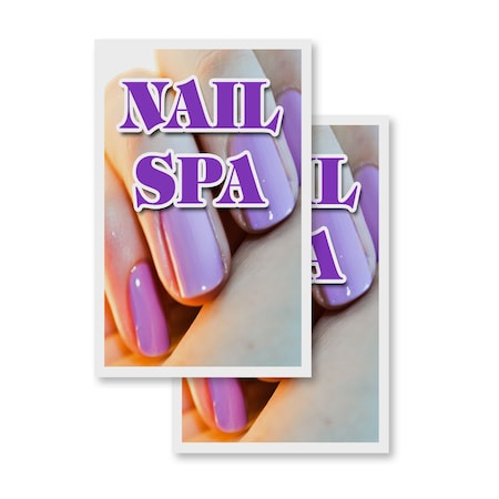 Signmission Nail Spa, Vinyl Decals Only 24 Inch x 36 Inch, Vinyl Decal, 2PK DSB-2436-2PACK-Nail Spa