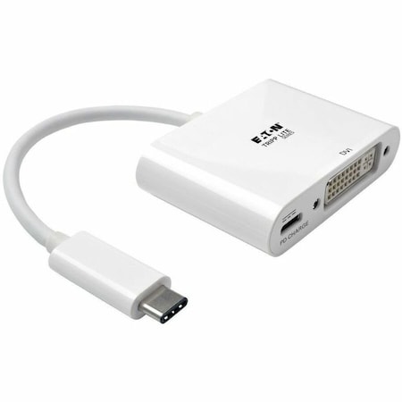Tripp Lite USB C to DVI Video Adapter w/ PD Chargin U444-06N-D-C