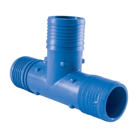 Blue Twisters 0.5 in. Insert x 0.5 in. Dia. Insert Polypropylene Tee, Blue 4814760