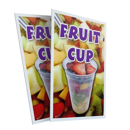 Signmission Fruit Cup, Plastic Signs Only 24 Inch x 36 Inch, Corrugated Plastic, 2PK CSB-2436-2PACK-Fruit Cup