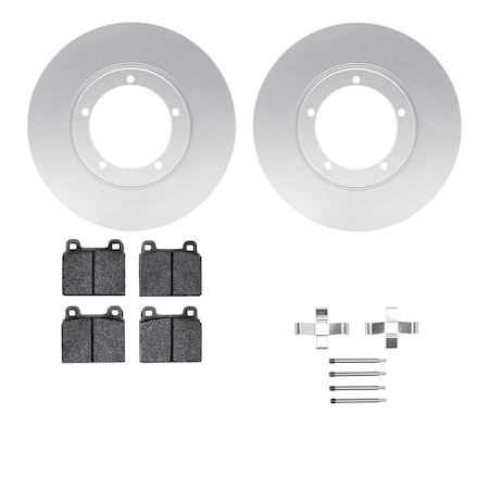 Dynamic Friction Co DFC GEOSPEC Coated Rotors with 5000 Brake Pads - Ceramic and Hardware 4512-02032