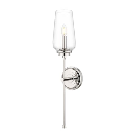 Z-Lite Clara Polished Nickel 1 Light Wall Sconce 2013-1S-PN