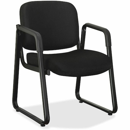 Lorell Black Fabric Guest Chair - Black 84576