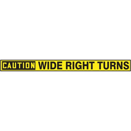 Accuform OSHA CAUTION SAFETY LABEL WIDE RIGHT LVHR620RFE