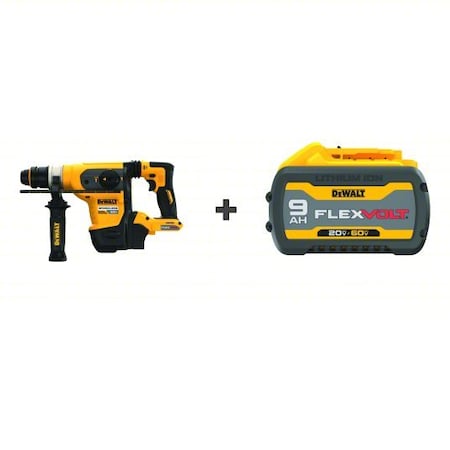 Dewalt Cordless Rotary Hammer, 60V, 4.5 J DCH416B/DCB609