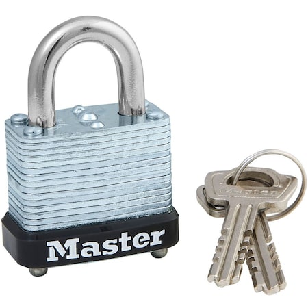 Master Lock 1-1/16 in. H X 1-1/8 in. W Laminated Steel Warded Locking Exterior Padlock 105D