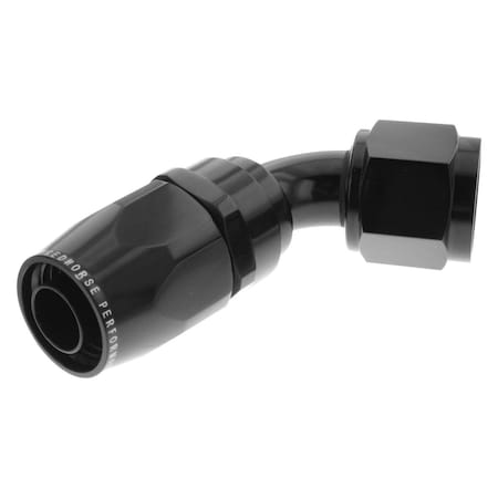 Red Horse Performance 06AN 60 deg Female Aluminum Hose End - Black RHP1060-06-2