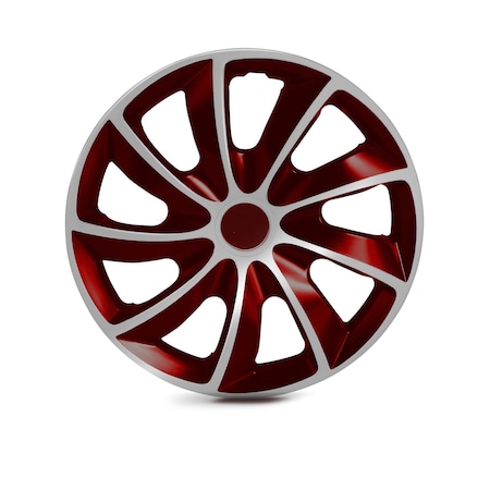 Altertrim 16 in Univ Hubcaps for steel whls, Snap-On, (White & Red Lacq), 4PK CHB-5084-WR-16