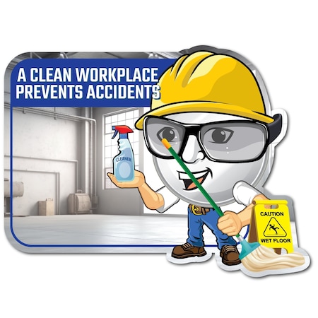 Se-Kure View 23'' W X 15'' H ''A Clean Workplace Prevents Accidents'' Mirror SM303-M