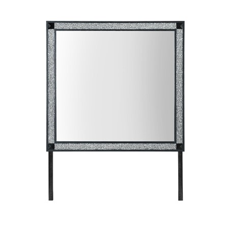 Global Furniture Usa Contemporary Glam Soleil Charcoal Mirror SOLEIL-CHARCOAL-MR