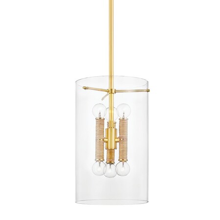 Hudson Valley Lighting Becki Owens X Barlow 6 Light Lantern 10.75 In. Aged Brass BKO800-AGB