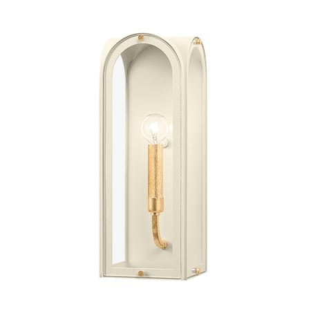 Hudson Valley Lighting Lincroft 1 Light Wall Sconce 6 In. Vintage Gold Leaf/Soft Sand 6606-VGL/SSD