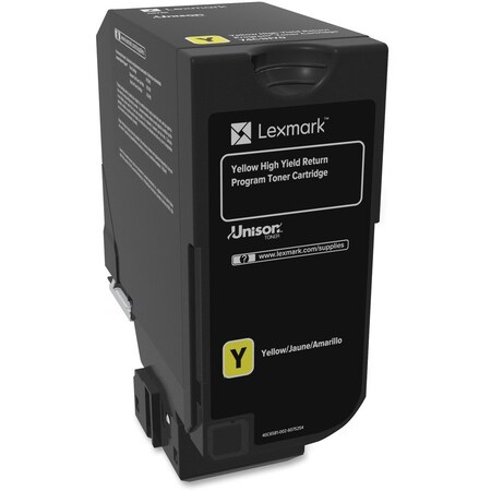 Lexmark Yellow High Yield Toner Cartridge 12K YLD 74C1HY0