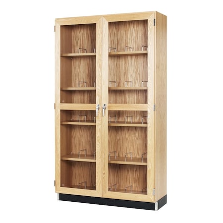 Diversified Spaces Hardwood, Solid Oak Microscope Storage Case, 48 in W, 84 in H 372-4816K