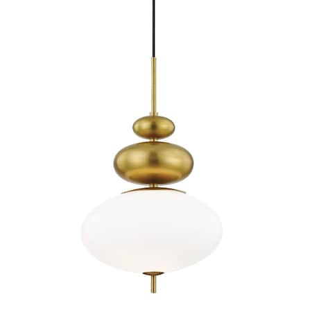 Mitzi Elsie 1 Light Pendant 14 In. Aged Brass H347701-AGB