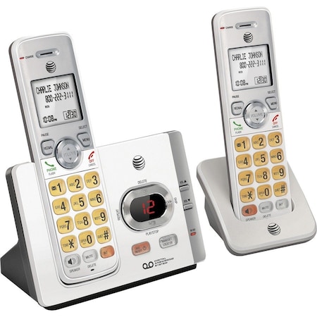 At&T Cordless Phone, w/3 Handsets, 6-4/5"x3-2/5"x5-3/5", White ATTEL52315