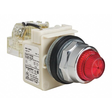 Square D PILOT LIGHT 24-28VAC/DC 30MM TYPE K 9001KT35R31
