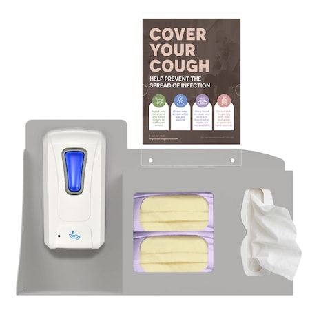 Origin Dispensing Solutions Hygiene Station Bundle-Gel Dispenser-ABS-Biege HS20S02BG