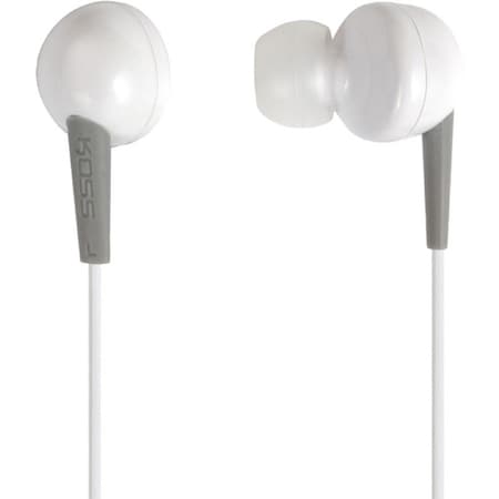 Koss 187197 KEB6i In-Ear Headphones - White - Stereo - Wired - Earbud - Binaural - In-ear - White 187197